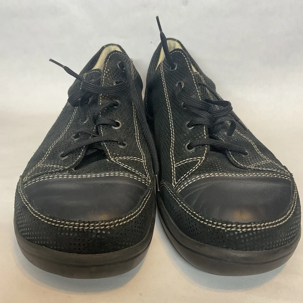 Finn Comfort Soho Comfort Sneakers Black Leather Women's Size 42/11-11.5